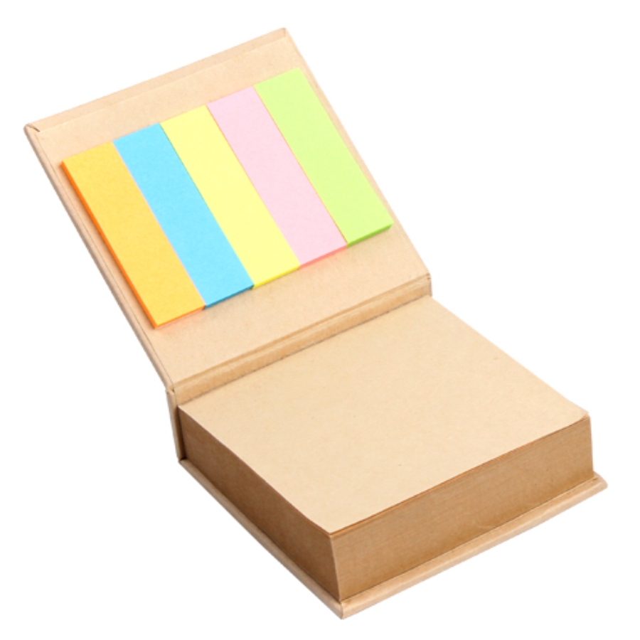 LIBRETA ECOLÓGICA RÍGIDA CON NOTAS ADHESIVAS E135